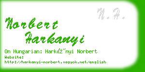 norbert harkanyi business card